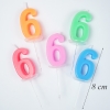Chỉ bán Shopee 1 Nến số 6 màu ngẫu nhiên