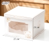 Hộp Giấy Trắng 3 Chi Tiết in Hình Gấu 31*31*18