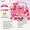 Bóng chữ phồng nền Heo Peppa Party 6128 TT.