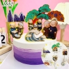 SCG- set cắm ông bà đọc sách uống trà.HD