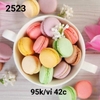 Vỉ 42 chiếc bánh macaron mix màu TQ.