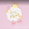 Cam - thẻ love you mom vương miện vàng