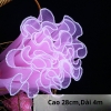Cuộn voan ngọc trai HỒNG TƯƠI 28cm*4m.