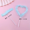SC-set cắm TIM hpbd vải XANH đính hạt