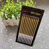 Vỉ 10 nến nhũ Vàng dài 13.5cm