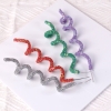 Set 4 que cắm nhựa xoắn dẻo MIX màu nhũ