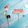 SC - set cắm hpbd cậu bé áo xanh đội mũ