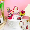 SCG - Set cắm cô gái trang điểm mũ hồng.