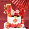 Tuong - Cặp ông bà bế mèo đỏ nhựa dẻo đẹp