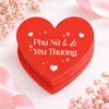 Túi 50 thẻ Phụ Nữ Là Để Yêu Thương hình Tim Đỏ Size To