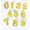 SC - 50 thẻ set cắm số vương miện nhũ 0 - 9