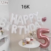 Bóng chữ happy birthday trắng