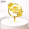 MK-10 meka tròn happy women's day hoa vàng