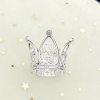 Vương miện mini trơn bóng bạc.