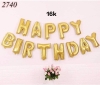 Bóng chữ happy birthday vàng