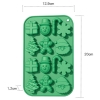 Khuôn Đổ Silicon Xanh Lá Noel Hình Chữ Nhật