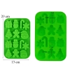 Khuôn Silicone Noel Xanh 14 Hình