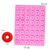 Khuôn Silicone Hồng Bánh Donut Mini 48 lỗ
