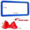 Khuôn cắt đất sét chữ nhật làm nơ 16cm