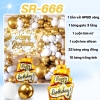 Bóng Chữ HPBD Bánh Kem Vàng SR-666