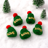 Set 5 Mũ Mini Xanh Lá Chữ Love Vàng