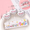 Vỉ 3 Nến Tim Love You Bạc