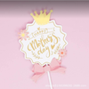 QC - thẻ cắm mother's day viền gai vương miện vàng