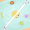 Cây Lăn Bột Nhựa Trắng Có Vòng Căn Độ Dày TQ (3,5*50cm)