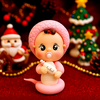 Em Bé Rắn Hồng Chibi Đất Sét