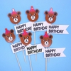 SCG- Set cắm gấu mũ sọc đỏ