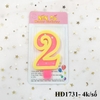 Nến số hồng sao loại to ( số 2 )