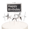 Set cắm tim love Happy birthday  bạc