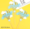 Cam - set 3 thẻ khinh khí cầu nhũ xanh
