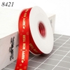 Cuộn 40m Ruybang Đỏ Happy New Year 2.5cm M1