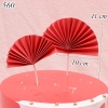 Cam - set 2 quạt giấy đỏ.