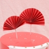 Cam - set 2 quạt giấy đỏ.