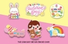 SCG-Set Cắm Bé Gái Ôm Đồ Chơi TP