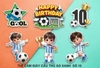 SCG-Set Cắm Cầu Thủ Áo Đỏ Xanh Số 10 TP