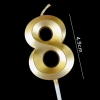 Nến số nhũ 3D số 8.