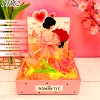Combo Hộp Romantic HỒNG + Phôi Cô Gái 5 Ống Tiền + Thành Phần