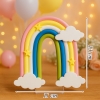 Cầu vồng mix màu đất set gắn mây