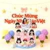Set 9 Thẻ  Cô Ôm Hoa Và Học Sinh Ngày 20/11 M2