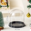 Hộp Nhựa Mini Trong Suốt Đế Đen Nắp Vòm 17cm