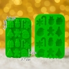 Khuôn Silicone Noel Xanh 14 Hình