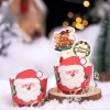 Set 50 Cốc Giấy Cupcake Họa Tiết Ông Già Noel 2 Size Nhỏ