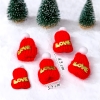 Set 5 Mũ Mini Đỏ Chữ Love Vàng