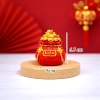 Hũ đỏ tiền vàng chữ Lộc đựng muối,gạo TQ