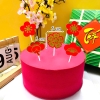SCG - set cắm giấy hoa đào đỏ