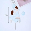 SCG - set cắm happy mother's day 2 mẹ con váy xanh