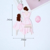 SCG - set cắm happy mother's day 2 mẹ con váy hồng